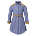 thumbnail image 1 of Richie House Little Girls Blue Faux Suede Accents Belt Dress 2, 1 of 7