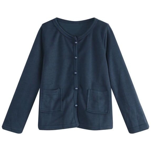 Richie House Little Girls Blue Lace Pearly Buttons Top 6