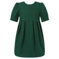 thumbnail image 1 of Richie House Little Girls Dark Green Pleat Details Elegant Dress 4, 1 of 2
