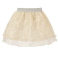 thumbnail image 1 of Richie House Little Girls Gold Bow Print Silver Accent Tulle Skirt 2, 1 of 2