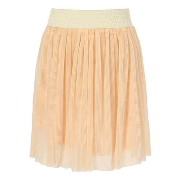 Richie House Little Girls Light Orange Woven Lace Jacquard Flared Skirt 1-5