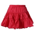 thumbnail image 1 of Richie House Little Girls Red Lightweight Ruffled Skirt 3, 1 of 2
