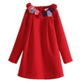 thumbnail image 1 of Richie House Little Girls Red Rosette Collar Smock Dress 2, 1 of 2