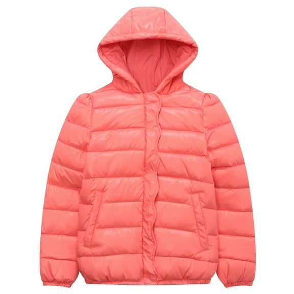 Richie House Little Girls Red Ruffled Placket Padding Jacket 3