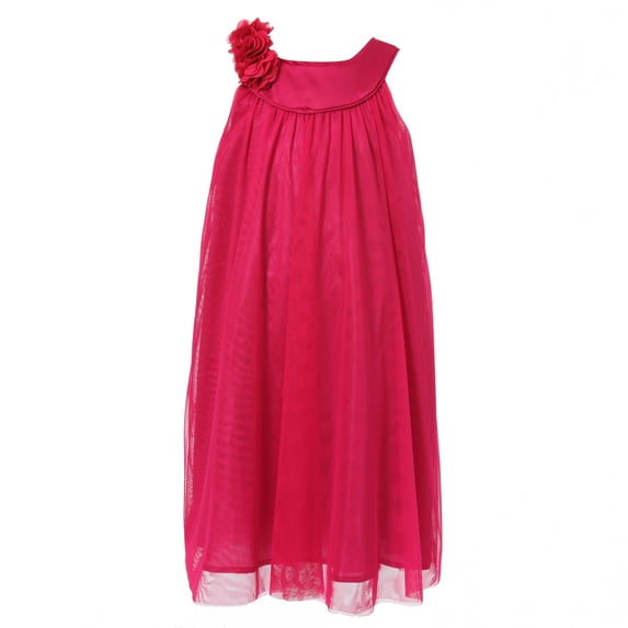 Richie House Little Girls Rose Flower Decorated Dress 3