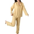 thumbnail image 1 of Richie House Pajamas Set Long Sleeve Womens Button Down Sleepwear Soft Pj Set S-L RHW4033, 1 of 3