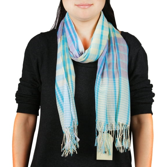 Richie House Pastel Tartan Scarf RH0452