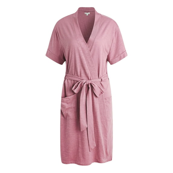 Richie House Short Kimono Robe Women's Sleeve Cotton Bathrobe Party Dressing Gown Sleepwear RHW2753-20-XL