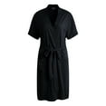 thumbnail image 1 of Richie House Short Kimono Robe Women's Sleeve Cotton Bathrobe Party Dressing Gown Sleepwear RHW2753-30-L, 1 of 3