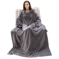 thumbnail image 1 of Richie House Soft and Warm Fleece Throw Blanket with Sleeves RHB2861, 1 of 6