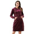 thumbnail image 1 of Richie House Sweatshirt Casual Pullover Womens Long Sleeve Hoodie Velour Dress RHW2885, 1 of 4