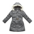 thumbnail image 1 of Richie House Winter Kids Girls Padded Coat Faux Fur Hood Jacket Vest 4-11T RH5870, 1 of 4