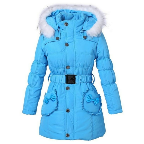 Richie House Winter Kids Girls Padded Coat Faux Fur Hood Jacket Vest 4-11T RH5870