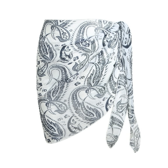 Richie House Women Beach Sarongs Sheer Cover Ups Chiffon Bikini Wrap Skirt for Swimwear S-3XL RHW2930-A-S