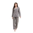thumbnail image 1 of Richie House Women Cotton Pajamas Set Notch Collar Soft Sleepwear Pjs Button Nightwear RHW2846-B-XL, 1 of 7