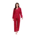 thumbnail image 1 of Richie House Women Cotton Pajamas Set Notch Collar Soft Sleepwear Pjs Button Nightwear RHW2846-C-XL, 1 of 7