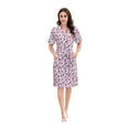 thumbnail image 1 of Richie House Women Kimono Robes Short Knit Bathrobe Vneck Casual Lounge Sleepwear S-2XL RHW4034, 1 of 7