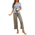 thumbnail image 1 of Richie House Women Pajamas Set Pullover Ribbon Short Top Sleepwear Pjs Set Pajama RHW4020, 1 of 7