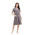 thumbnail image 1 of Richie House Women Zipper Robe Loungewear Short Sleeve Sleepwear Housecoat Bathrobe RHW2898-F-L, 1 of 7