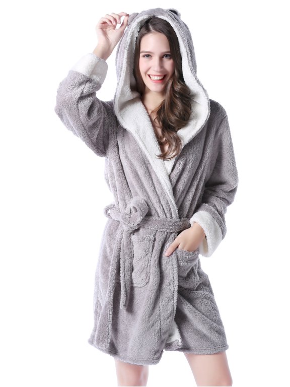 Women's Bathrobe Robe with Two Ears RHW2498