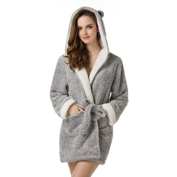 Richie House Women's Bathrobe Robe with Two Ears RHW2498