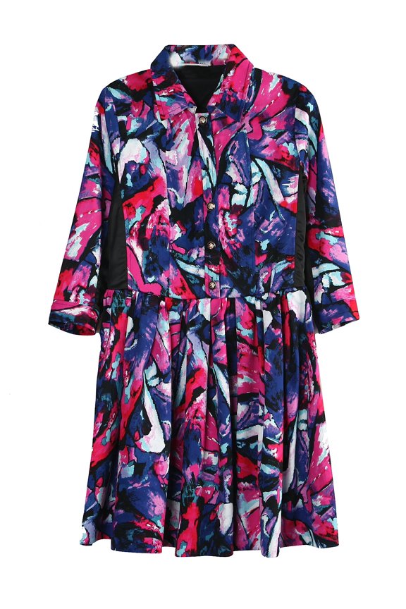 Women's Dress with Colorful Print RH1317