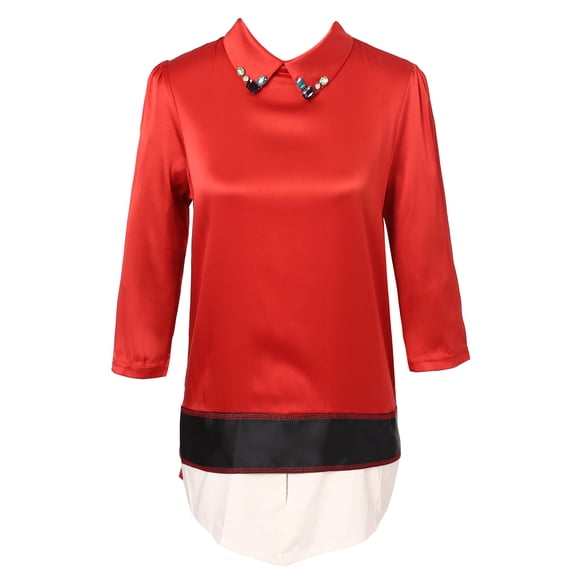 Richie House Women's Elegant Dress with Fashion Collar RH1799