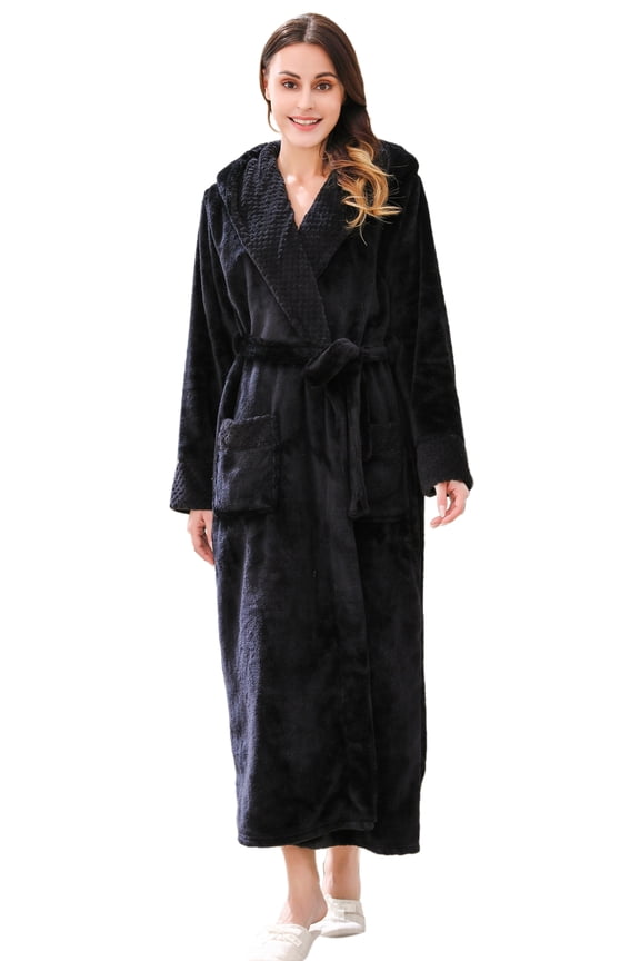 Women's Fleece Robe with Hood RHWN2233