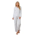 thumbnail image 1 of Richie House Women's Knit Flannel Printed Pajama Set with Pants S-XXXL RHW2843-C-L, 1 of 7