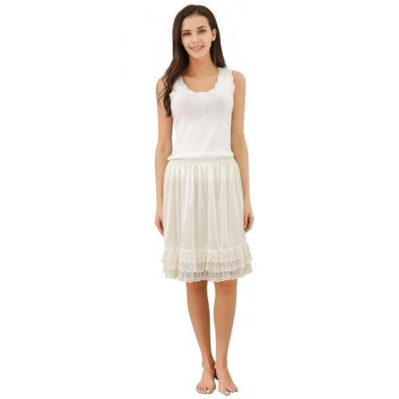 Richie House Women's Light Skirt with Lace RHW2810
