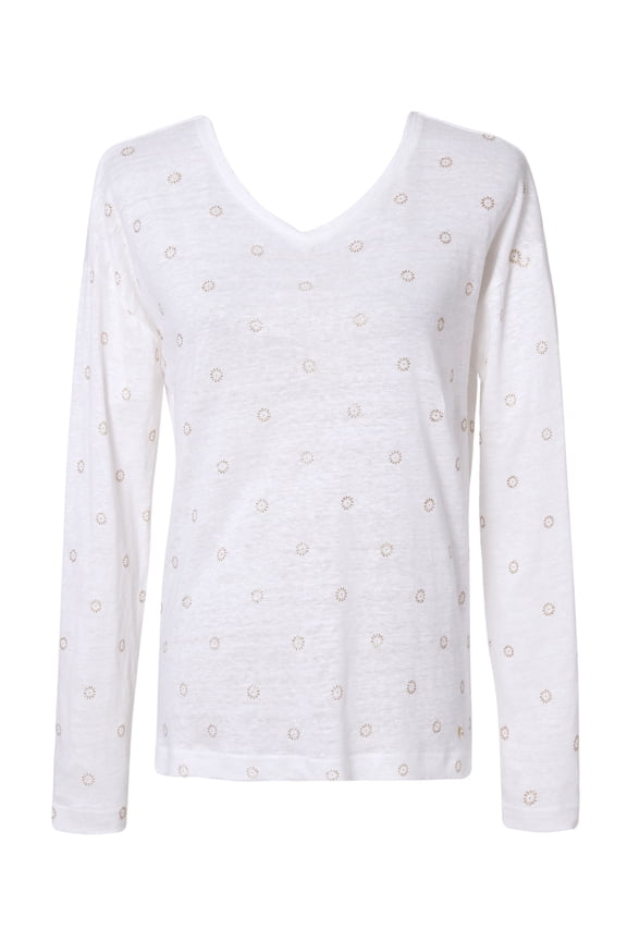 Women's Linen blouse with print RH2026-B-XS