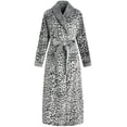 thumbnail image 1 of Richie House Women's Long Robe Plush Soft Warm Fleece Elegant Lounger Collar Style Bathrobe Housecoat Sleepwear for Ladies RHW2881, 1 of 3