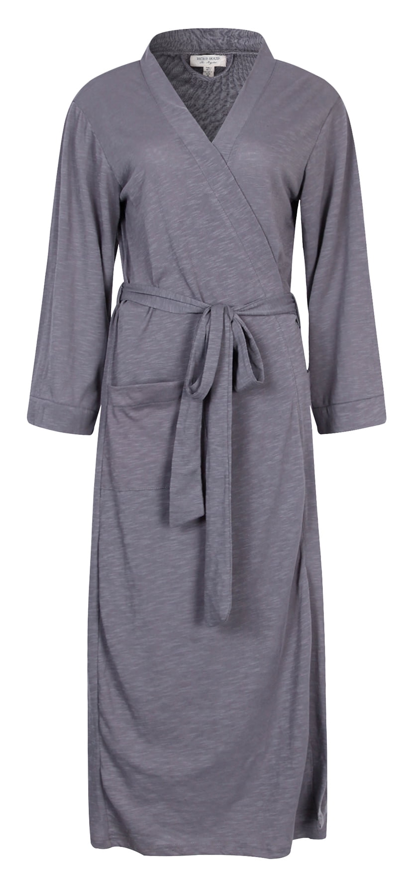 Richie House Women's Long Style Bathrobe Robe - Grey Richie House Women's Long Style Bathrobe Robe - Grey