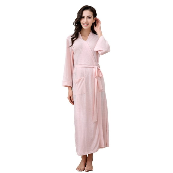 Richie House Women's Long Style Short Sleeve Robe Bathrobe RHW2824-B-M