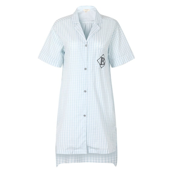 Richie House Women's Medium Style Cotton Shirt Pajama Dress RHW2814-B-L