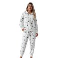 thumbnail image 1 of Richie House Women's Pajama Set 2-Piece Sleepwear Lounge Long Sleeve Zip PJ Set RHW4038-A-L, 1 of 7