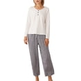 thumbnail image 1 of Richie House Women's Pajamas Sets Long Sleeve with Striped Pants Sleepwear Pjs Set RHW4023, 1 of 7