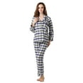 thumbnail image 1 of Richie House Women's Plaid Cotton Pajamas Sleepwear Set RHW2282, 1 of 2