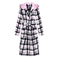 thumbnail image 1 of Richie House Women's Plaid Fleece Bathrobe Robe RHW2714, 1 of 2