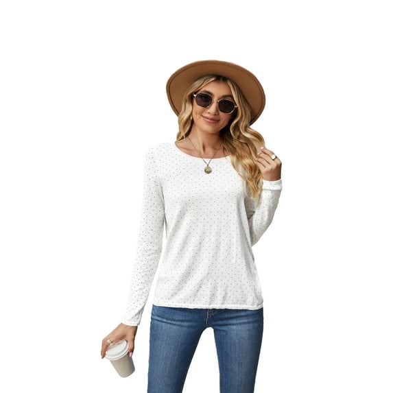 Richie House Women's Pullover Sweater with Polka Dots Size XS-XL ARH2048-M