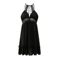 thumbnail image 1 of Richie House Women's Ruched Backless Spaghetti Strap Party Club Dress Party Dress RHW4067-B-L, 1 of 5