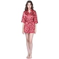 thumbnail image 1 of Richie House Women's Satin Print Bathrobe RHW2722, 1 of 2