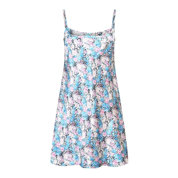 Richie House Women's Satin Print Slip Dress Sleepwear Pajama RHW2736-A-L