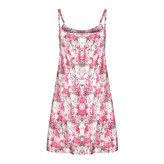 Richie House Women's Satin Print Slip Dress Sleepwear Pajama RHW2736-B-L