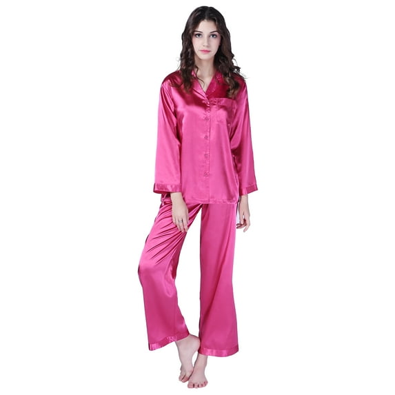 Richie House Women's Satin Two-piece Sleepwear Set RHW2742
