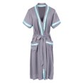 thumbnail image 1 of Richie House Women's Short Sleeve Cotton Bathrobe Robe RHW2753, 1 of 2