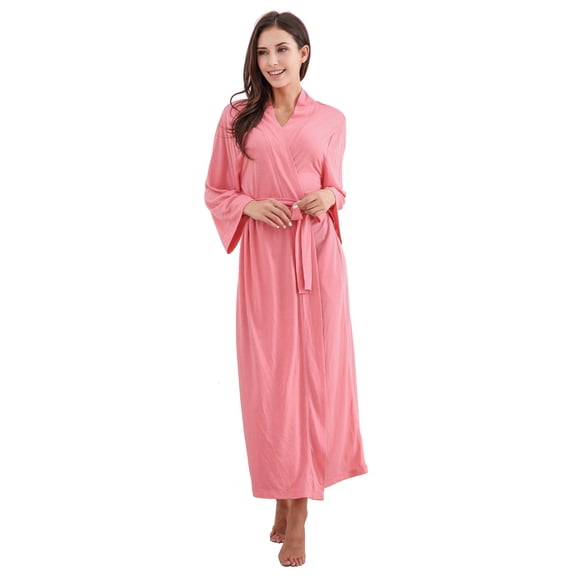 Richie House Women's Soft Knit Robe Bathrobe RHW2765-A-L