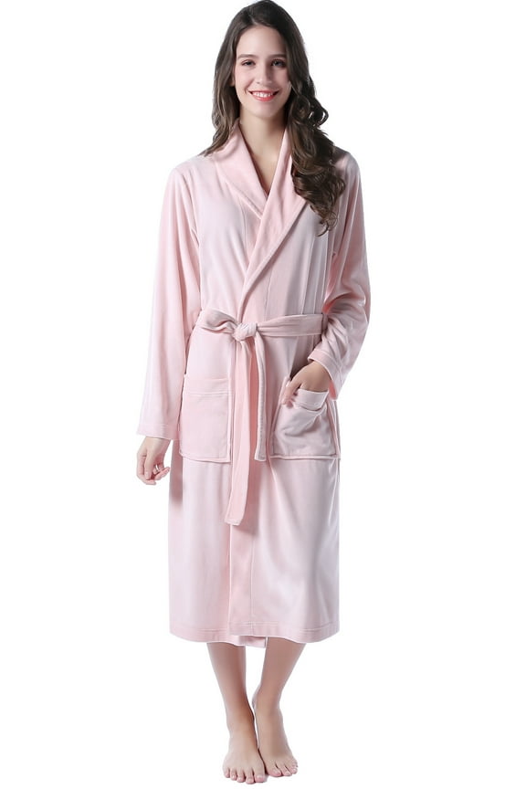 Women's Soft and Light Weight Velour Bathrobe RHW2763