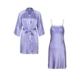 thumbnail image 1 of Richie House Women's Solid Satin Robe Set with Slip Dress RHW2591, 1 of 2