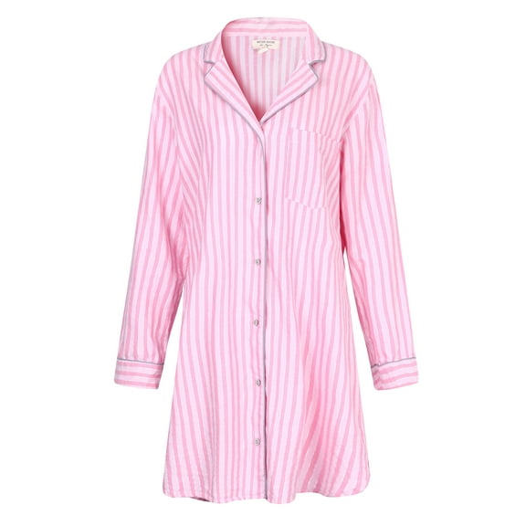 Richie House Women's Striped Medium Style Cotton Shirt Pajama RHW2805-A-S